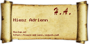 Hiesz Adrienn névjegykártya